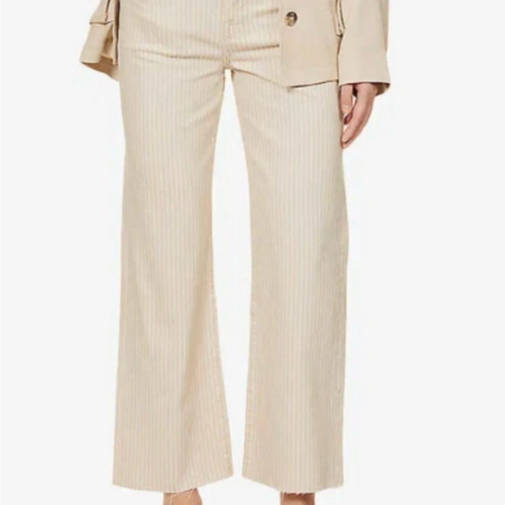 Frame Denim Cream Pinstripe Jeans